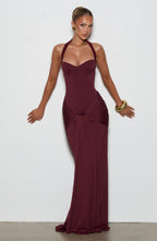 Gia Maxi Dress - Cherry Lacquer