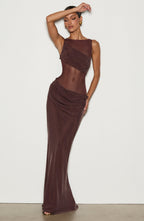 Gracelyn Maxi Dress - Plum Brown
