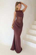 Gracelyn Maxi Dress - Plum Brown
