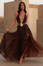 Indianna Maxi Dress - Leopard Print