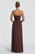 Irmina Maxi Dress - Plum Brown
