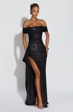 Joyce Maxi Dress - Black Sparkle