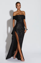 Joyce Maxi Dress - Black Sparkle