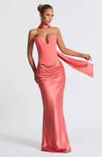 Kamiyah Corset - Coral Pink