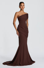 Kasia Gown - Plum Brown
