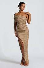 Laverna Midi Dress - Beige