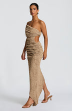 Laverna Midi Dress - Beige