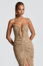 Lysandra Maxi Dress - Beige