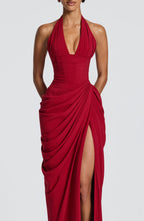 Minette Maxi Dress - Deep Red