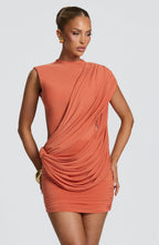 Mireya Mini Dress - Burnt Orange