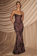Nefertiti Maxi Dress - Plum Brown