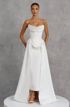 Neri Skirt Train - Ivory