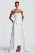 Neri Skirt Train - Ivory