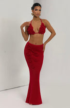 Nerida Maxi Skirt - Red