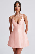 Nicole Mini Dress - Peach