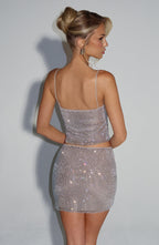 Nila Mini Skirt - Silver