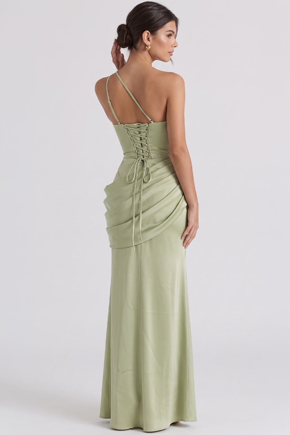 Bianca One-Shoulder Bustier Maxi Dress