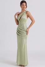 Bianca One-Shoulder Bustier Maxi Dress