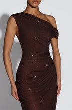Ottilie Maxi Dress - Plum Brown