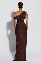 Ottilie Maxi Dress - Plum Brown