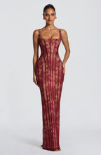 Polina Maxi Dress - Burgundy