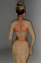 Priscilla Top - Gold Sparkle