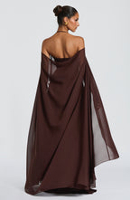 Romy Cape - Plum Brown