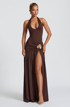 Saira Maxi Skirt - Plum Brown