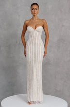 Sian Maxi Dress - Ivory Embellishment