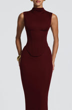 Soline Maxi Dress - Cherry Lacquer