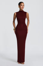 Soline Maxi Dress - Cherry Lacquer