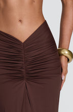 Sonny Maxi Skirt - Plum Brown