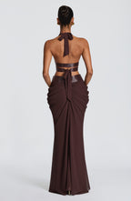 Sophie Maxi Skirt - Plum Brown