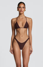 Suki Triangle Bikini Top - Plum Brown