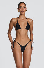 Suki Triangle Bikini Top - Black