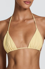 Suki Triangle Bikini Top - Lemon