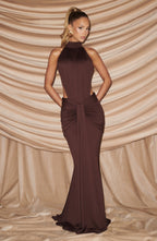 Thekla Maxi Dress - Plum Brown
