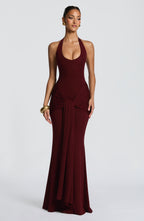 Veneda Maxi Dress - Cherry Lacquer