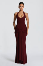 Veneda Maxi Dress - Cherry Lacquer