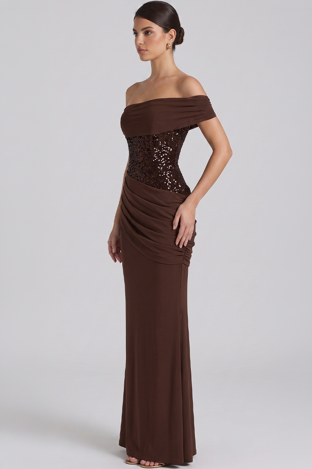 Adele One-Shoulder Bustier Maxi Dress