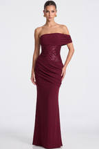 Adele One-Shoulder Bustier Maxi Dress