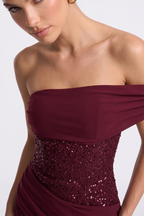 Adele One-Shoulder Bustier Maxi Dress