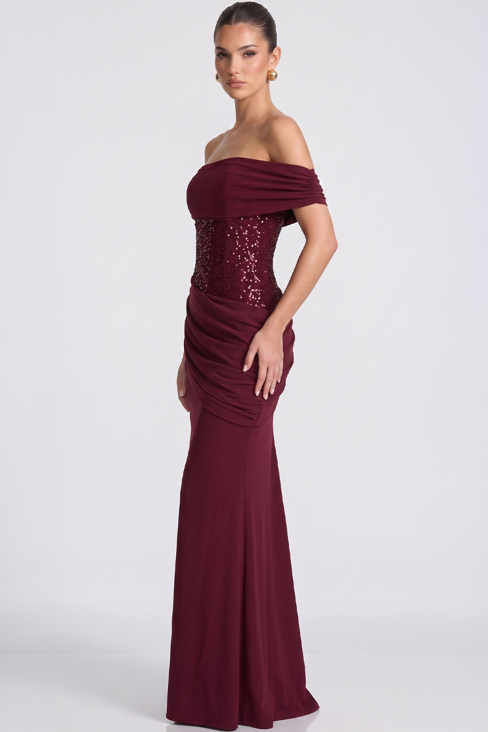 Adele One-Shoulder Bustier Maxi Dress