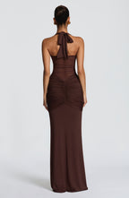 Vixen Maxi Dress - Plum Brown