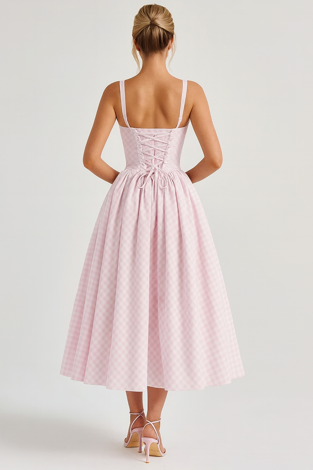 Checked Bustier Dress