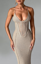 Xanthe Maxi Dress - Beige