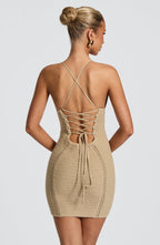 Xanthe Mini Dress - Beige