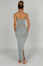 Yazmin Maxi Skirt - Steel