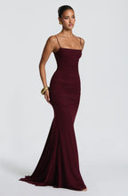 Zaria Gown - Cherry Lacquer