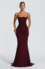 Zaria Gown - Cherry Lacquer